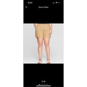 AVA + VIV Chino SHORT MID-RISE KHAKI size 20W